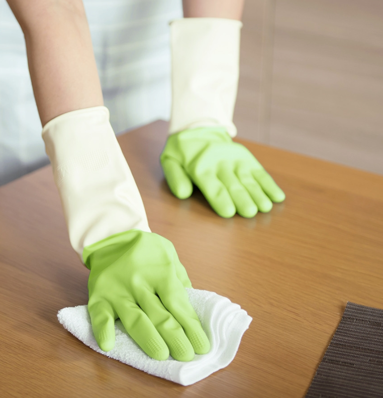 Two Color Rubber Gloves - 2 pairs per Order (Medium or Large)