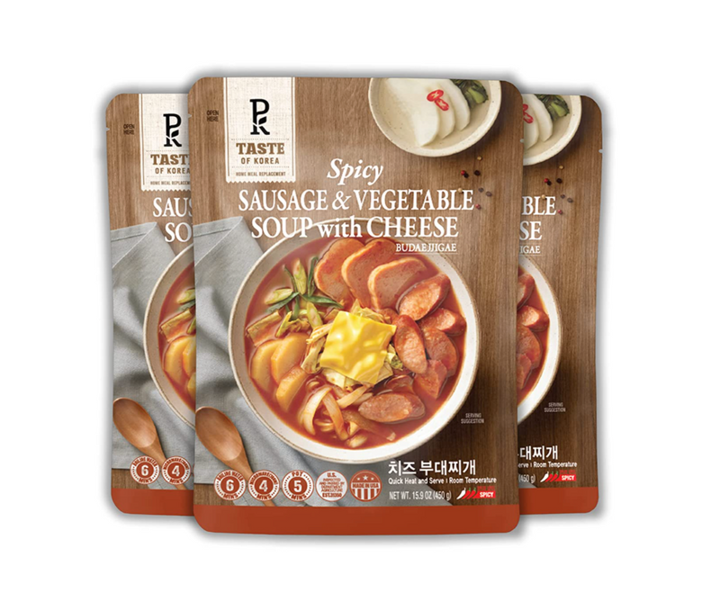 Spicy Sausage And Vegetable Soup With Cheese (BuDaeJjiGae) 450g