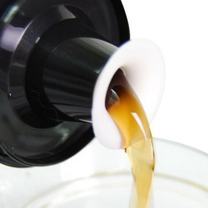 SINO GLASS 2-Pack Oil & Vinegar Glass Dispenser Bottles with Leak Proof Silicone Caps