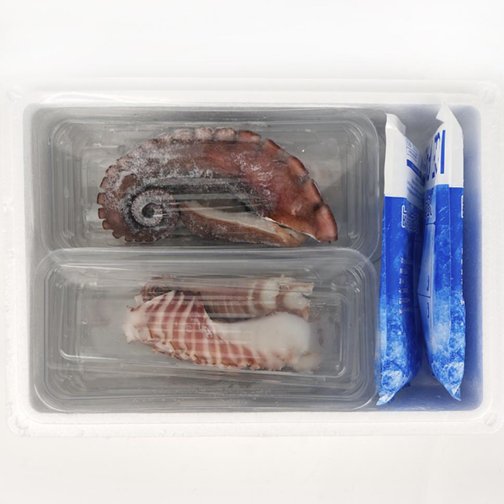 [SEPARATE FREE SHIPPING] Trimmed Wild Stone Octopus Legs 300g x 3 packs + Wild Stone Octopus Slices 150g x 3 packs per order