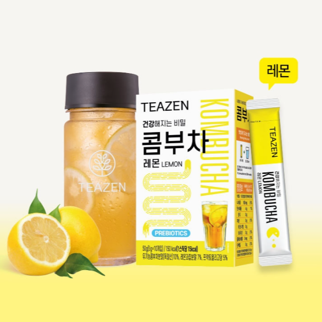 TEAZEN Kombucha Powder Tea Sticks 3 Boxes per Order <br/> *Includes FREE Bottle*