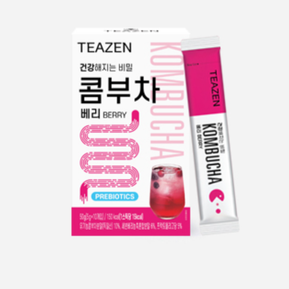 TEAZEN Kombucha Powder Tea Sticks 3 Boxes per Order <br/> *Includes FREE Bottle*
