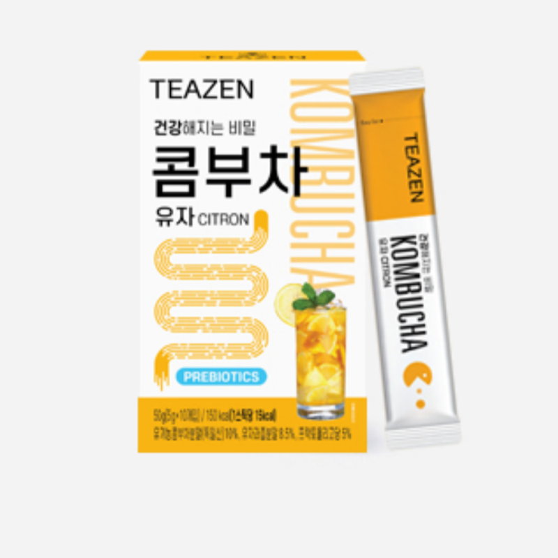 TEAZEN Kombucha Powder Tea sticks per pack (Flavor Options: Lemon, Berry, Citrus)