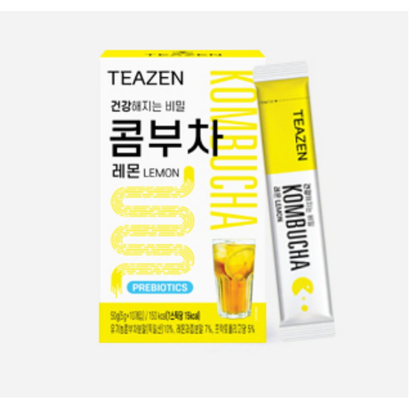 TEAZEN Kombucha Powder Tea sticks per pack (Flavor Options: Lemon, Berry, Citrus)