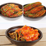 *LIMITED TIME OFFER* [SEPARATE FREE SHIPPING] BONGHWA COUNTY's Herbal Kimchi Set (Ponytail Radish Kimchi + Green Onion (Pa) Kimchi + Leaf Mustard (Gat) Kimchi