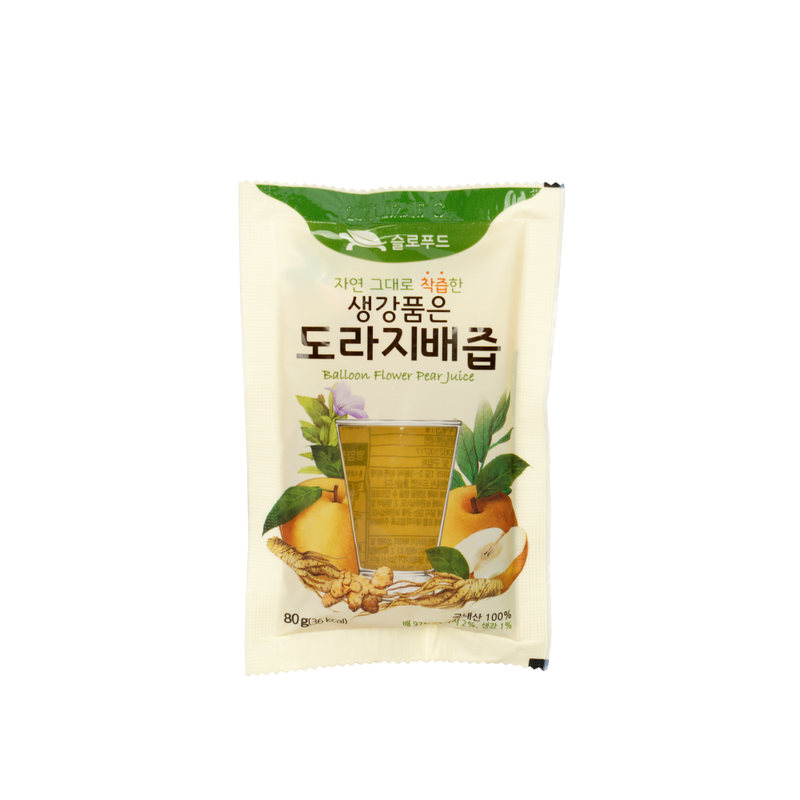 HADONG Pear, Ginger, Bellflower Root Juice 100ml (30 Packs per Box)