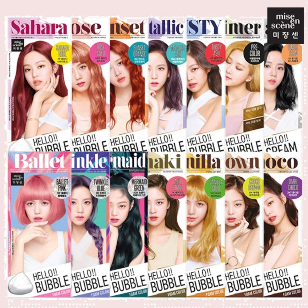 MISE EN SCÈNE Hello!! Bubble Foam Color X Black Pink (Choose from 16 colors)