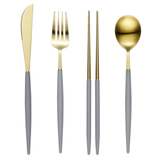 [HANKOOK CHINAWARE] BOGEN Eiffel Gold Cutlery Set with K-Spoon (4 Color Options)