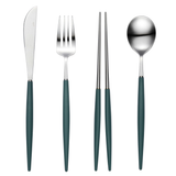 [HANKOOK CHINAWARE] BOGEN Eiffel Satin/Silver Cutlery Set with K-Spoon (4 Color Options)