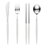 [HANKOOK CHINAWARE] BOGEN Eiffel Satin/Silver Cutlery Set with K-Spoon (4 Color Options)