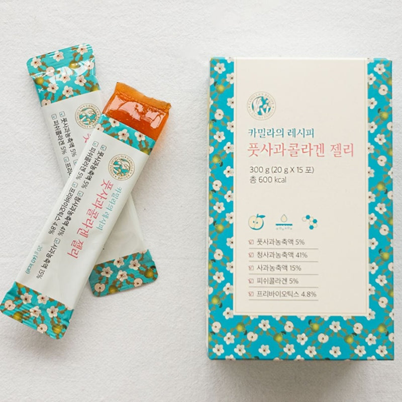 CAMILLA’S RECIPE Green Apple Collagen Jelly with Prebiotics 20g x 15 Jelly Sticks