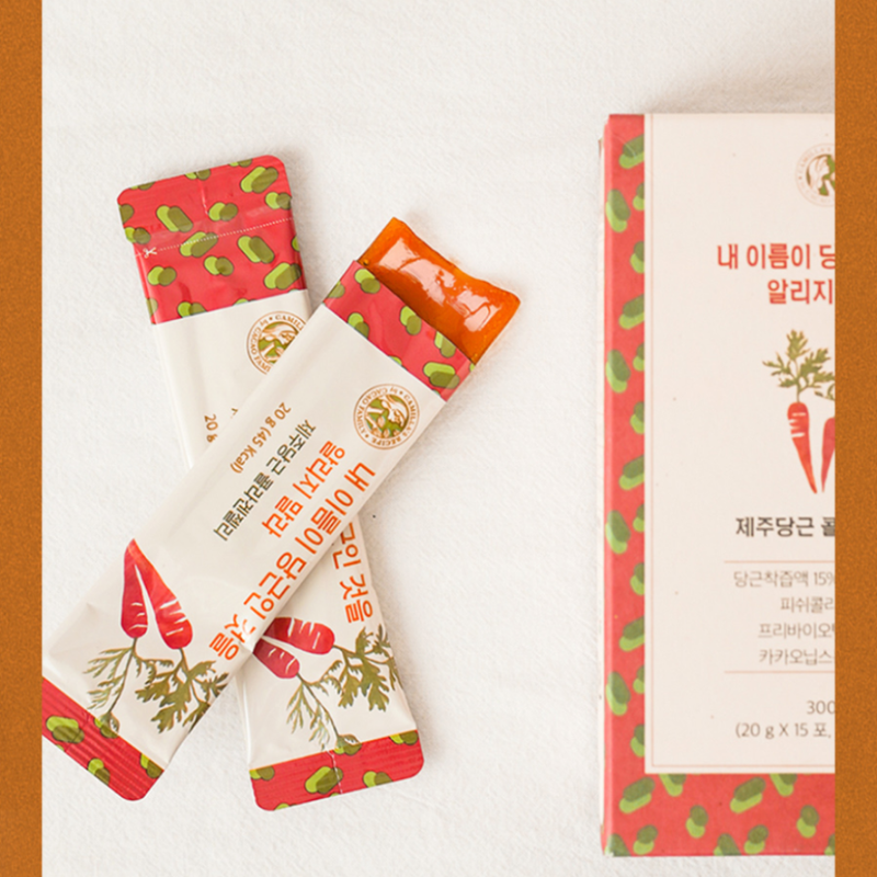 CAMILLA’S RECIPE Jeju Carrot Collagen Jelly with Prebiotics 20g x 15 Jelly Sticks