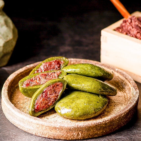 [MILLS EXPRESS] GRC Glutinous Mugwort Rice Cake with Sweet Red Bean Paste 60g x 10 pcs