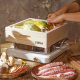 [SEPARATE FREE SHIPPING] Premium Cypress Wood 2-Tier Steamer Set (Hinoki Steamer)
