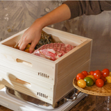[SEPARATE FREE SHIPPING] Premium Cypress Wood 2-Tier Steamer Set (Hinoki Steamer)