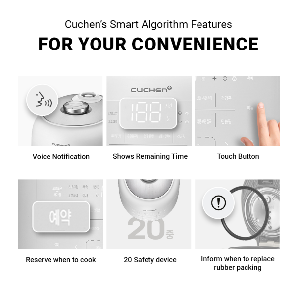 [SEPARATE FREE SHIPPING] Cuchen 121°C IH Pressure Rice Cooker CRT-RPK1070WUS (10Cup)