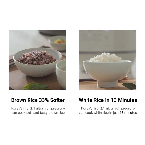 [SEPARATE FREE SHIPPING] Cuchen 121°C IH Pressure Rice Cooker CRT-RPK0670WUS (6Cup)