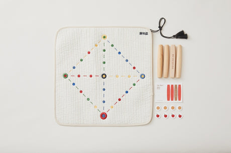 HOHODANG Colorful Korean Traditional Board Game (Yutnori) Set (Gift wrapped with Saekdong Cloth)