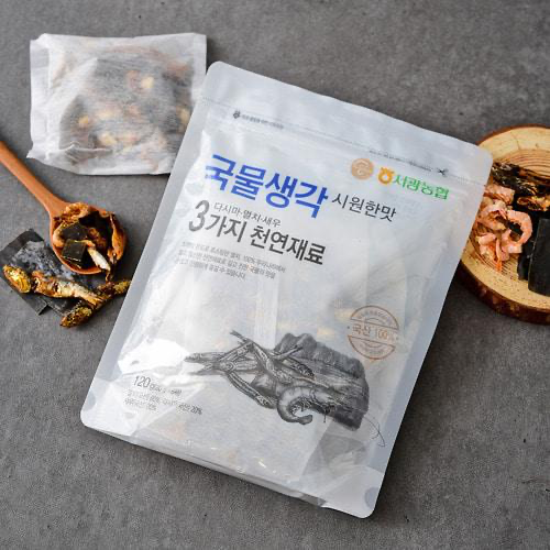 Korean Soup Base Broth Packets - Smooth & Refreshing 120g (20g x 6 Pack)