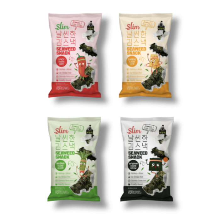 MASTER HEE's Slim Seaweed Snack 3 Individual Packs (4 Flavor Options) </br> Buy 3 Get 1 Free