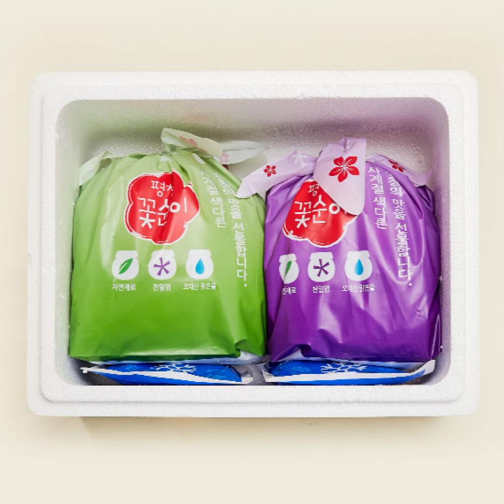 [PRE-ORDER] Pyeongchang Kotsooni Ponytail Radish Kimchi (3kg) + Mustard Leaf Kimchi (2kg)
