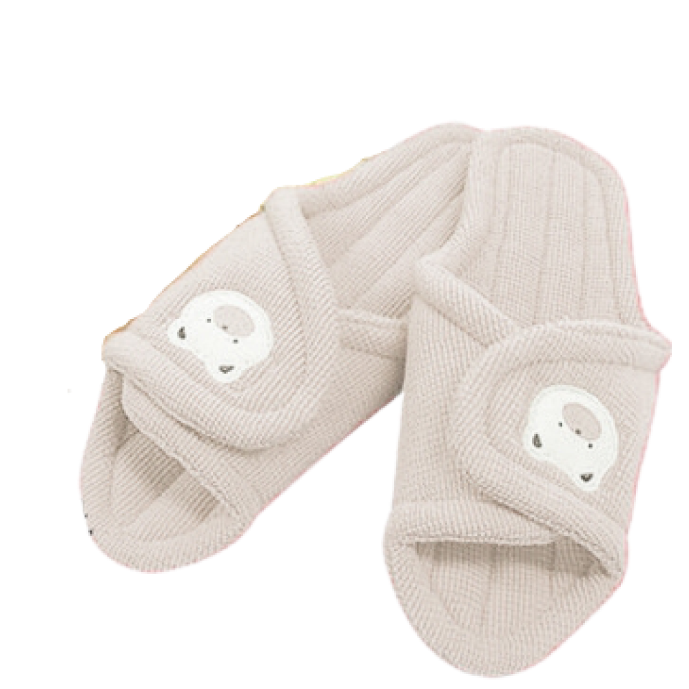 Microfiber Floor Cleaning Slippers Beige Seoul Mills