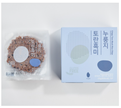Gluten-Free Crispy Black Taro Rice Chips (Nurungji) 20g x 10 packs </br> EXP.DATE: 07/23/2023