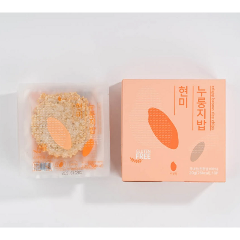 Gluten-Free Crispy Brown Rice Chips (Hyunmi Nurungji) 20g x 10 packs </br> EXP.DATE: 07/31/2023