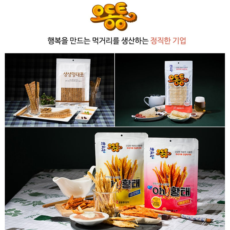 ODONGTONG Oh! Hwangtae All Natural Seasoned Dried Pollack (Spicy) 30g