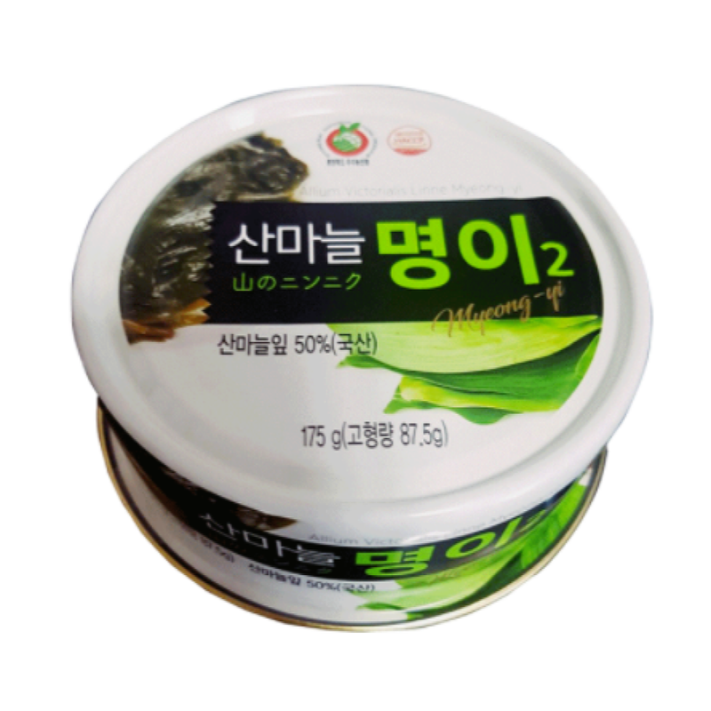 Pickled Alpine Leek Leaves (Myeong-yi ) 175g x 3 Cans per Order