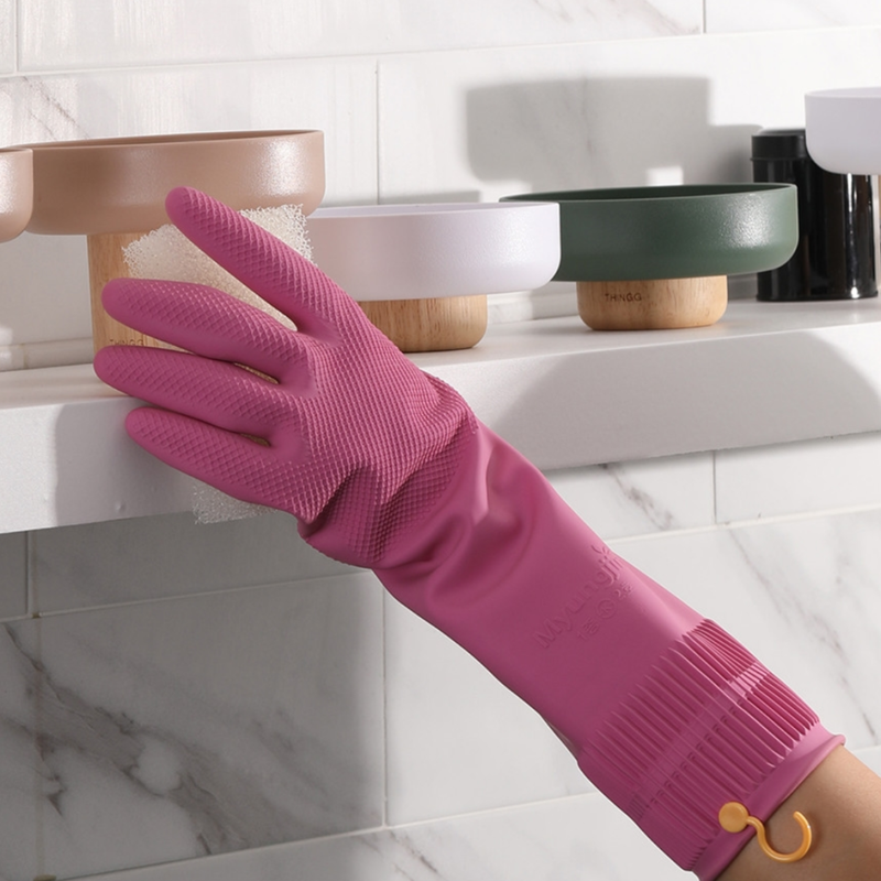 Rubber Gloves with Hooks (Size option available)