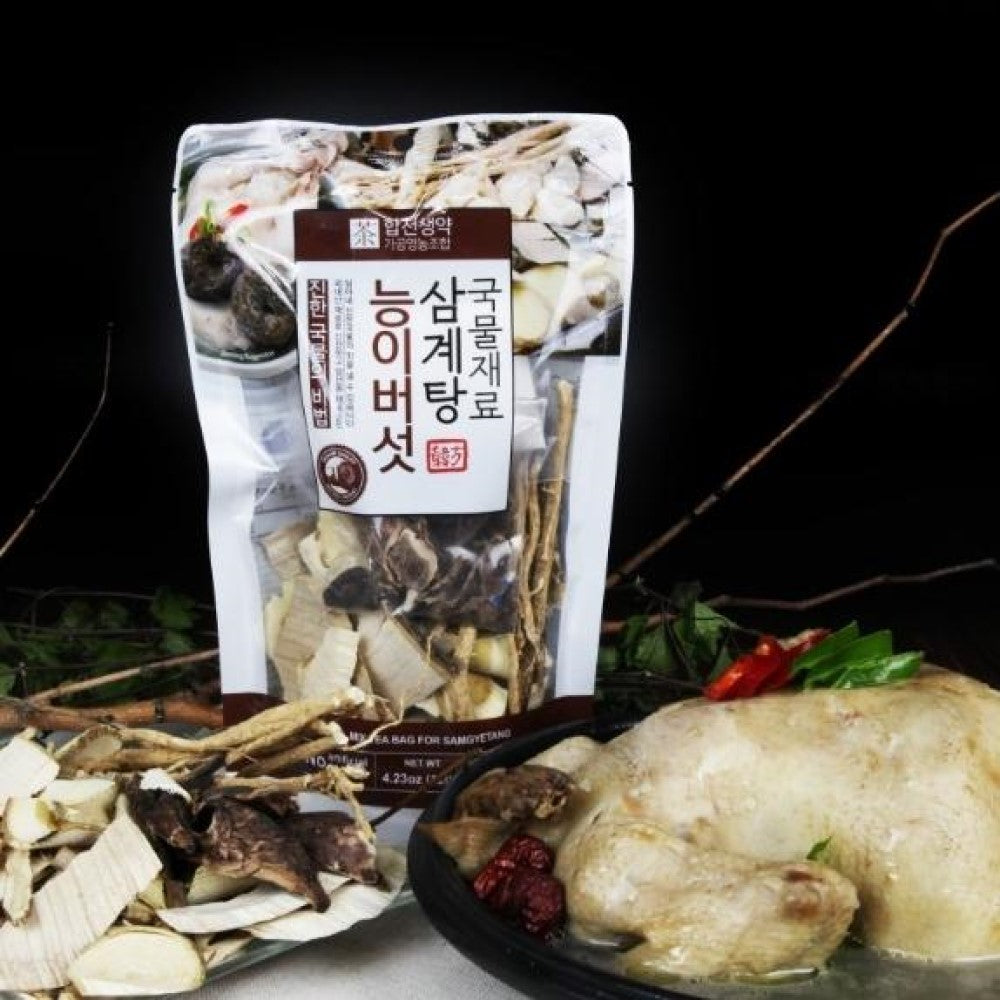 Black Tiger Paw Mushroom & Herbal Mix Tea Bag for Korean Chicken Stew (Samgyetang) 120g