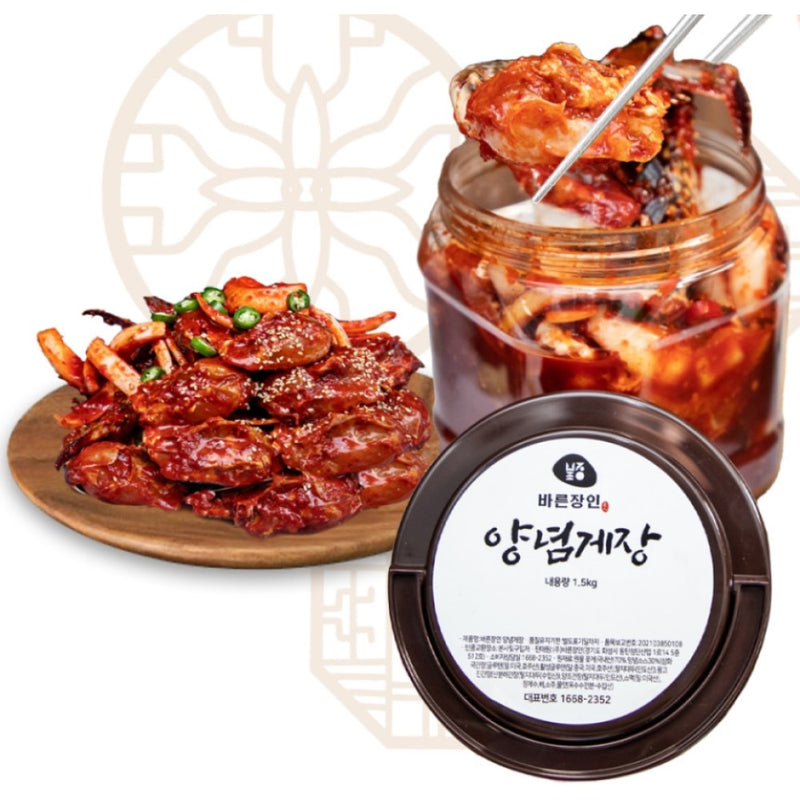 [MILLS EXPRESS] HONEST ARTISAN's Korean Spicy Marinated Crab (Yangnyeom-Gejang) 1.5kg (Cut Crabs)