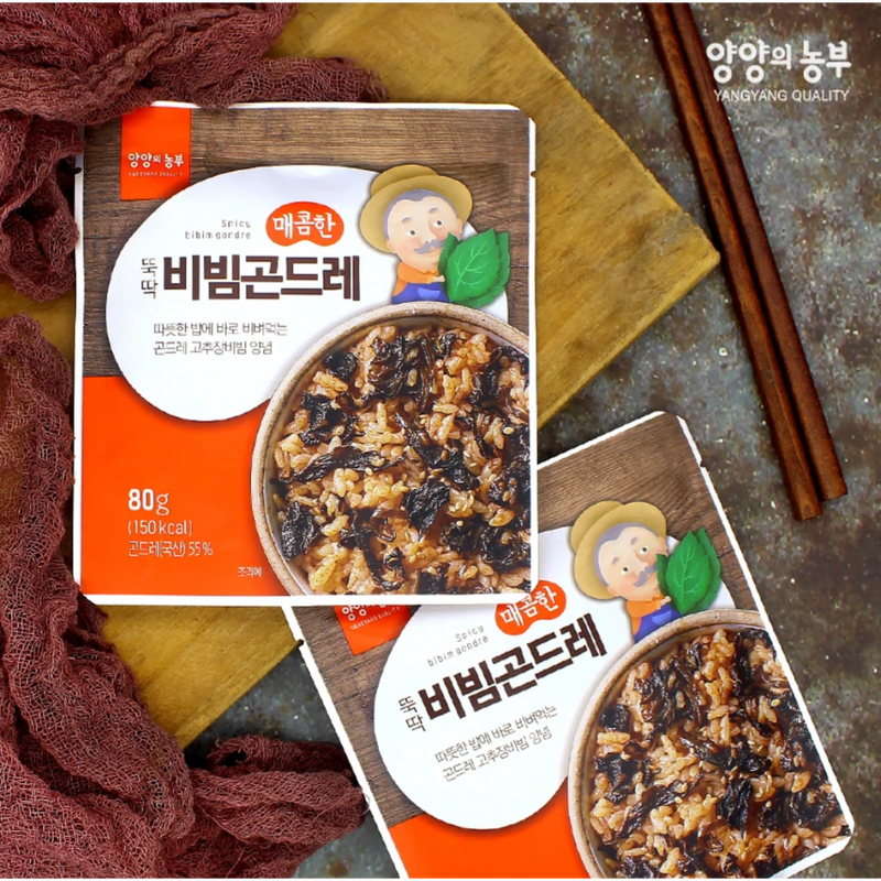 SPICY Bibim Gondre (Thistle) Sauce 80g x 4 packets