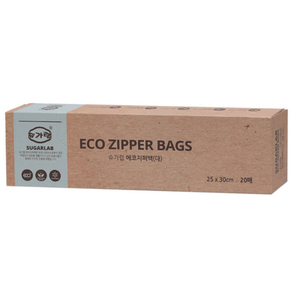 Sugarlab Eco Friendly Zipper Bag Large 20 Sheets x 3 boxes Seoul Mills