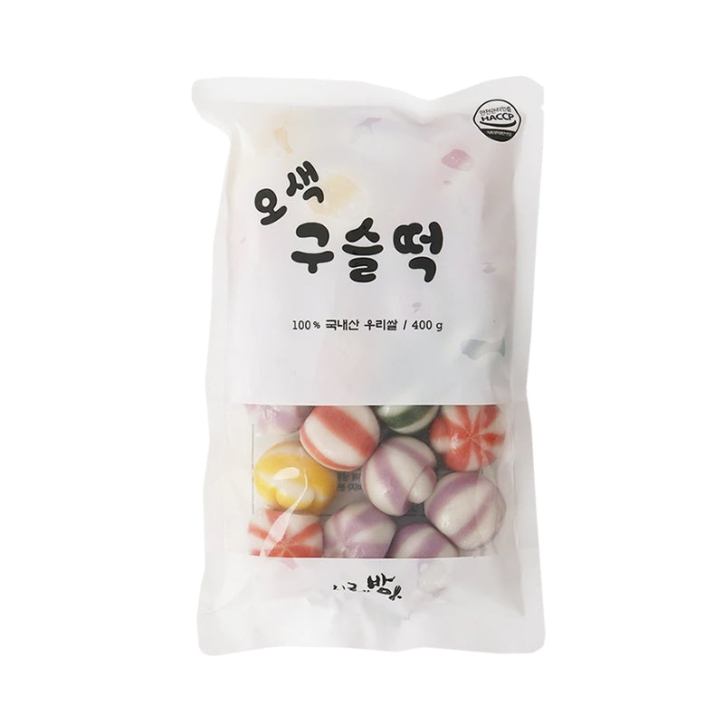 [MILLS EXPRESS] Siru & Bangah Five Color Marble Rice Cake (Goosool Tteok) 400g